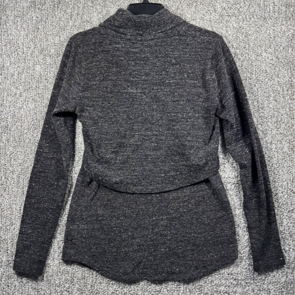 CAbi Glee Sweater Tank Set Cowl Neck Cropped Thumbholes Boho Marled Gray Women S - Picture 6 of 16